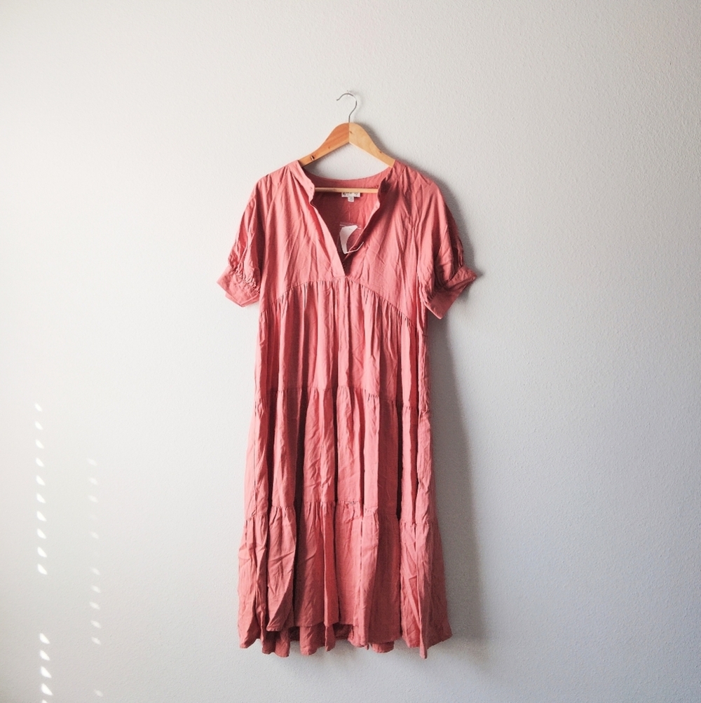 Wonderly Dusty Rose Midi Dress